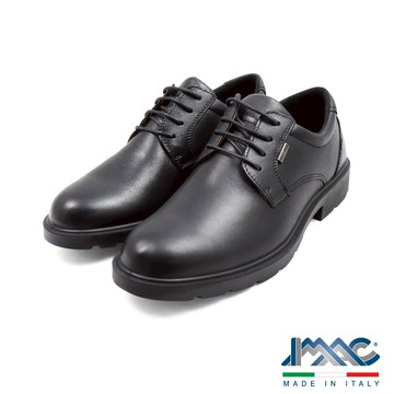 【IMAC】義大利原廠輕量防水透氣綁帶德比鞋 黑色(650208-BL)