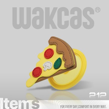 【Wakcas】🍕Pizza披薩皮質立體磁吸手機支架 iPhone 安卓 Magsafe 磁吸支架 手機支架 可愛 造型