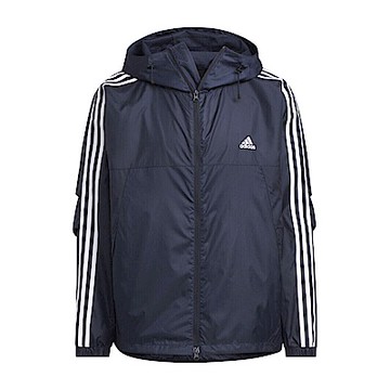 Adidas ES+ 3S WV JKT JF3954 男 連帽 外套 風衣 運動 訓練 寬鬆 輕便 愛迪達 深藍