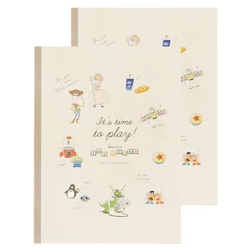 TOY STORY 玩具總動員 返校日 條紋筆記本 B5 250mm*175mm  棕色  2個