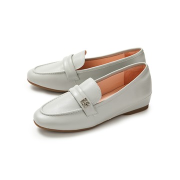 零碼出清★GREEN PINE全真皮樂福內增高輕量休閒鞋 灰藍色 (00310381)