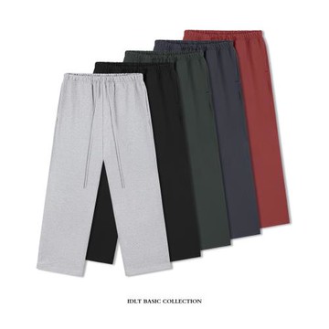 IDLT 500g重磅加絨加厚 廓形衛褲寬松運動褲baggy百搭保暖歐美潮