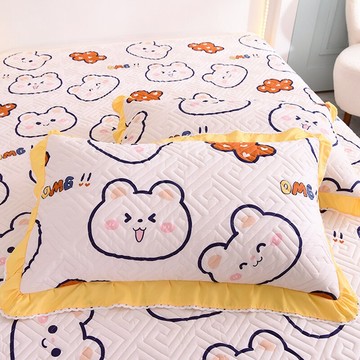 韓式風加厚全棉100枕套一對裝48*74cm純棉夾棉單人枕頭枕芯內膽套