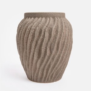 瑞典DBKD RAW陶瓷花器29cm 深棕