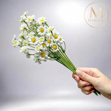 【Floral M】法式野餐洋甘菊純潔白仿真花花材1入組(人造花/仿真花/假花/花藝DIY/裝飾花材)