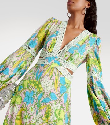Diane von Furstenberg Lina printed cutout maxi dress