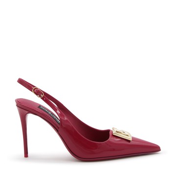 Dolce & Gabbana - Fuchsia Leather Slingback Pumps