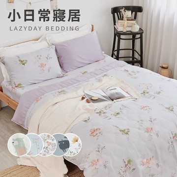 《小日常寢居》台灣製涼感100%40支紗純天絲™7尺雙人特大床包舖棉兩用被四件組(多款任選) 萊賽爾纖維