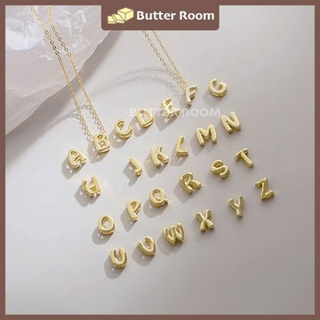 Butter Room 🧈 925純銀 英文字母項鍊 （金/銀） 台灣出貨免運 客製化 英文名 純銀項鍊 字母 姓名