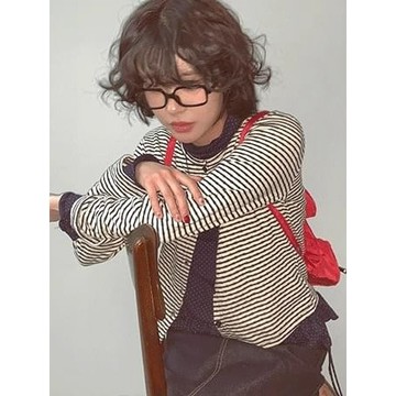 Codibook｜韓國 DAILYJOU 浪漫點點條紋針織外套［預購］針織外套 T恤 女裝