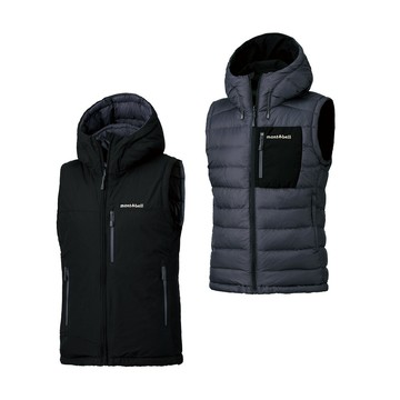 【【蘋果戶外】】mont-bell 1101565 BN/GB 海藍/墨藍【女款】COLORADO 兩面穿連帽羽絨背心 650FP