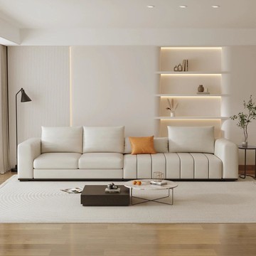 【obis】鋼琴沙發(四人座)(寬260公分)/米白色