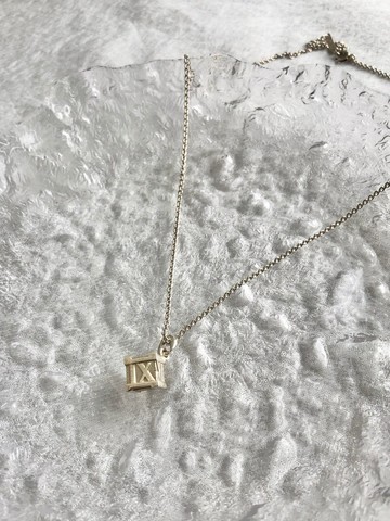 【VintageShop solo 日本直送中古包專賣店】Tiffany & Co. 蒂芙尼 項鍊 銀 經典 Atlas 方塊 復古 gt8wh5