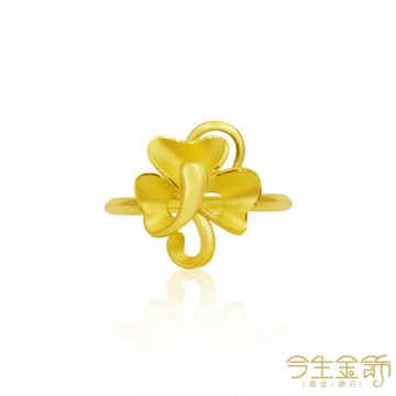 【今生金飾】幸運花戒 黃金戒指