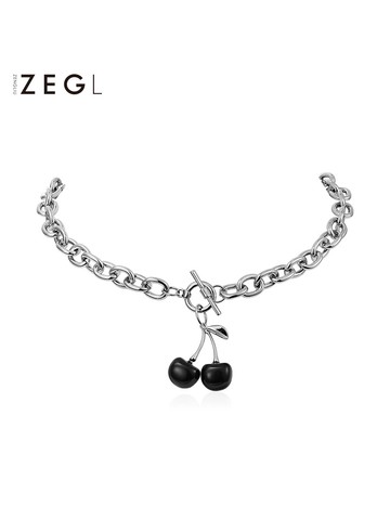 ZENGLIU黑色櫻桃項鏈女輕奢小眾設計感choker甜酷鎖骨毛衣鏈配飾