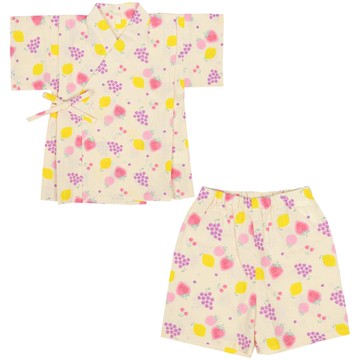 akachan honpo - 兩件式甚平-水果-橘色 (90cm)