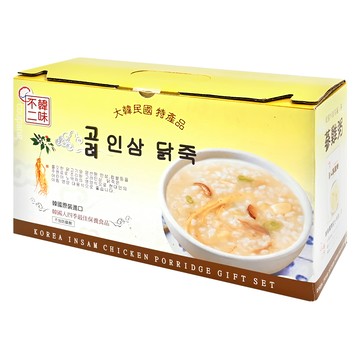 韓味不二 高麗人蔘雞粥禮盒 10包入  2.8kg  1盒