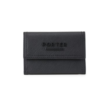 【PORTER INTERNATIONAL】堅毅自信 AVENUE系列 真皮零錢包(黑色)