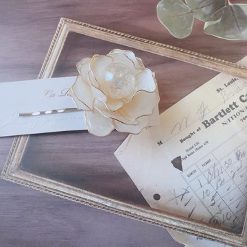 Rosa della Cupola 玻璃圓頂玫瑰髮夾