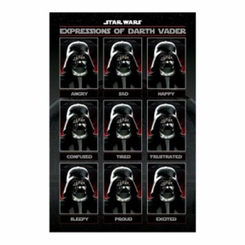 スターウォーズ Star Wars グッズ ポスター Expressions Of Darth Vader Poster Black 通販 Lineポイント最大1 0 Get Lineショッピング