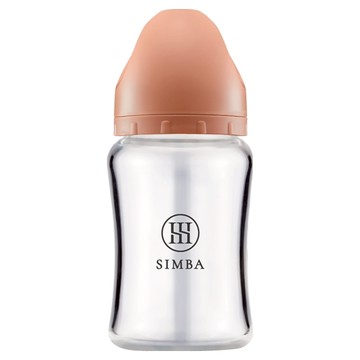 Simba 小獅王辛巴 蘊蜜質金玻璃寬口防脹氣奶瓶  覓粉  1個  180ml