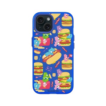 iPhone 15 Clear 激光藍 - Care Bears - 美食派對