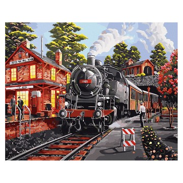 ArtLife 藝術生活 DIY 數字油畫 含框 DT122 50 x 40cm  1組  馬德里特快車