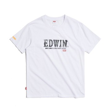 EDWIN 男裝 輪胎痕印花短袖T恤 (白色) #上衣