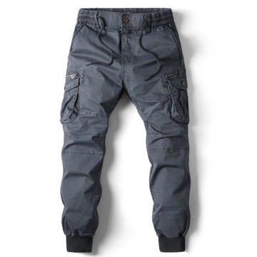 Casual cargo pants with bound feet束腳長褲寬松街頭休閑工裝褲