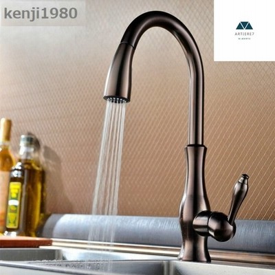 蛇口 キッチン シャワー 混合水栓 シングルレバー 360度回転 Aquafashion シャワーヘッド ノズル プルダウン 自在 おしゃれ ブロンズ 通販 Lineポイント最大get Lineショッピング