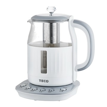 TECO 東元 智能恆溫玻璃電熱養生壺，多功能用途，食品級304不銹鋼濾網，四種水溫設定  XYFYK1501W