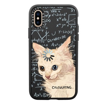 Catwheezie x CASETiFY iPhone XS Case Matte Black Impact Case