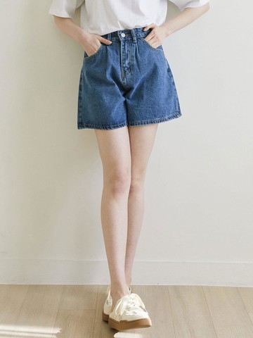 Flare Denim Shorts