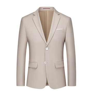 休閑西裝外套男商務正裝高級感痞帥男士兩粒扣單件上衣工作小西服