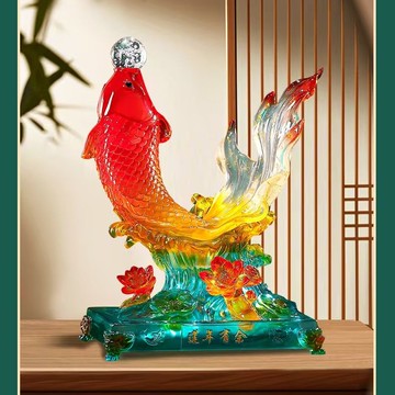 公司貨 超低價 客廳年年有魚擺件玄關擺件電視櫃工藝品酒櫃中國風古風鳳凰 快速發貨