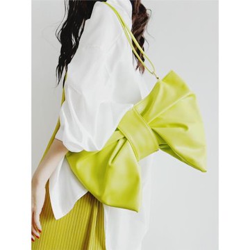 軟糯小羊皮~蝴蝶結腋下包單肩小斜挎包女JK托特包Lolita小眾時尚