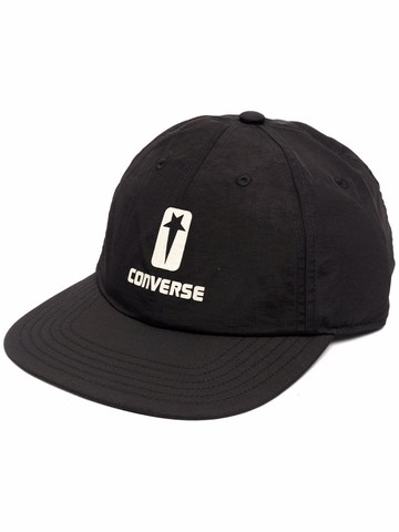 Rick Owens DRKSHDW - x converse logo-print cap - unisex - Nylon - One Size - Black