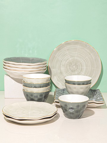 墨色釉下彩陶瓷盤子菜盤家用新款碟子高級感餐具網紅餐盤套裝