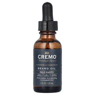 Cremo, 珍藏系列，煥活鬍鬚油，綠檀香，1 液量盎司（30 毫升）