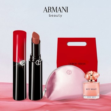 快速出貨🚀【GA亞曼尼】細黑管唇膏｜香水化妝包任選｜收禮者自選色號｜生日禮物