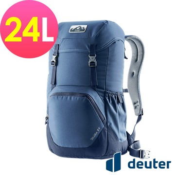 【deuter 德國】WALKER休閒旅遊背包24L(3812921深藍/戶外健行包/書包/通勤背包/休閒後背包)
