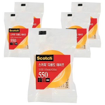 3M Scotch 多用途膠帶 550 補充裝 18mm x 20m  5個  透明