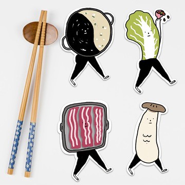 贴纸 - 涮肉火锅 Hotpot Shabu Funny style