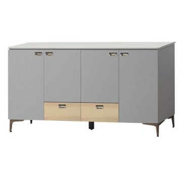 文創集 卡普5尺岩板四門二抽低餐櫃/收納櫃-151x40x80-cm免組