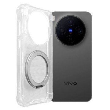 Metal-Slim Vivo X300 TPU+PC 雙料防摔磁吸支架保護殼