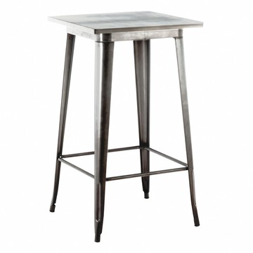 【E-home】Dale黛爾工業風金屬方形吧台桌-幅60cm-三色可選鐵元色