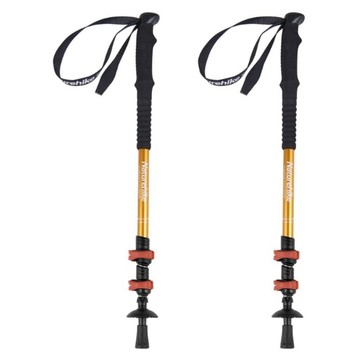 Naturehike 挪客 晴雪Base6061鋁合金登山杖2件組  金色  1套  61-135cm