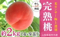 ＜2024年先行予約＞笛吹市産こだわりの桃 約2.0kg(4～9玉) 常温 090-010