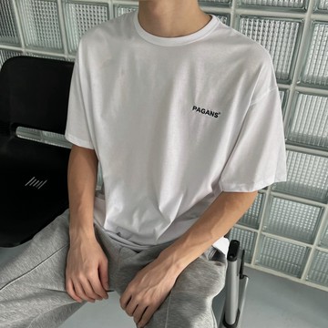 【PAGANS STORE】定番 夏日必備 品牌 小Logo 刺繡 涼感 冰皮 百搭 質感 素面 短袖 短Tee