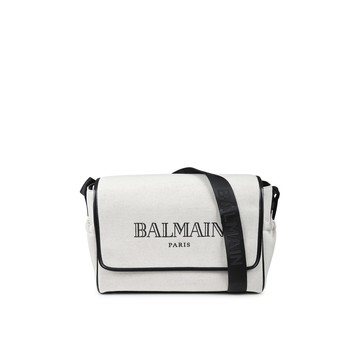 Balmain Beige Changing Bag For Babykids With Black Logo